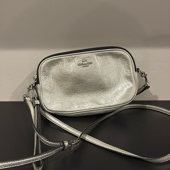 Coach Handbags - Coach Silver Crossbody - Coach Crossbody Bag